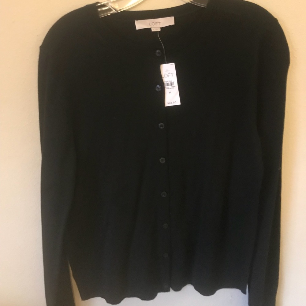 Black button down sweater